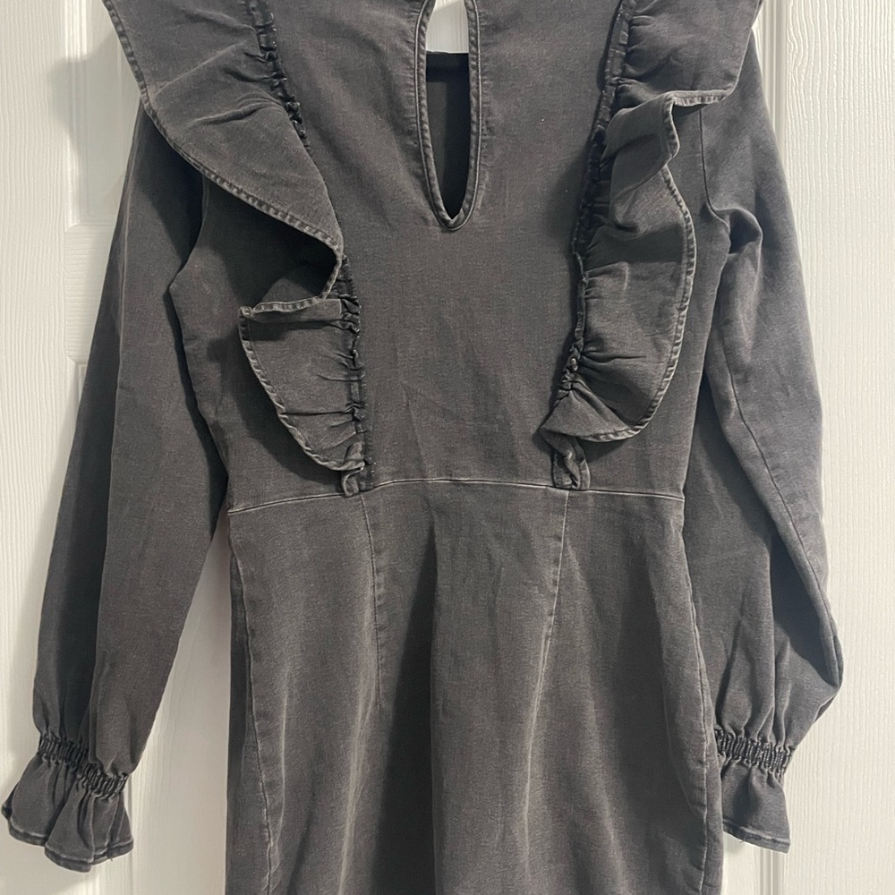 H&M Charcoal Washed Crewneck Top